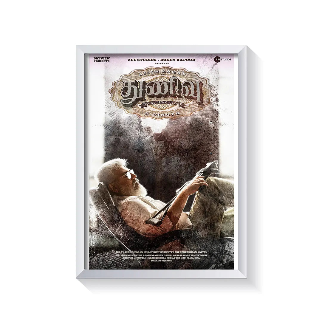 Thunivu 2023 V1 Original Movie frame white