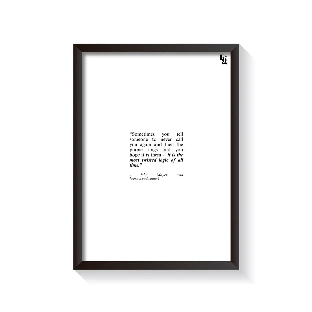 Twisted Logic Of All Time frame black