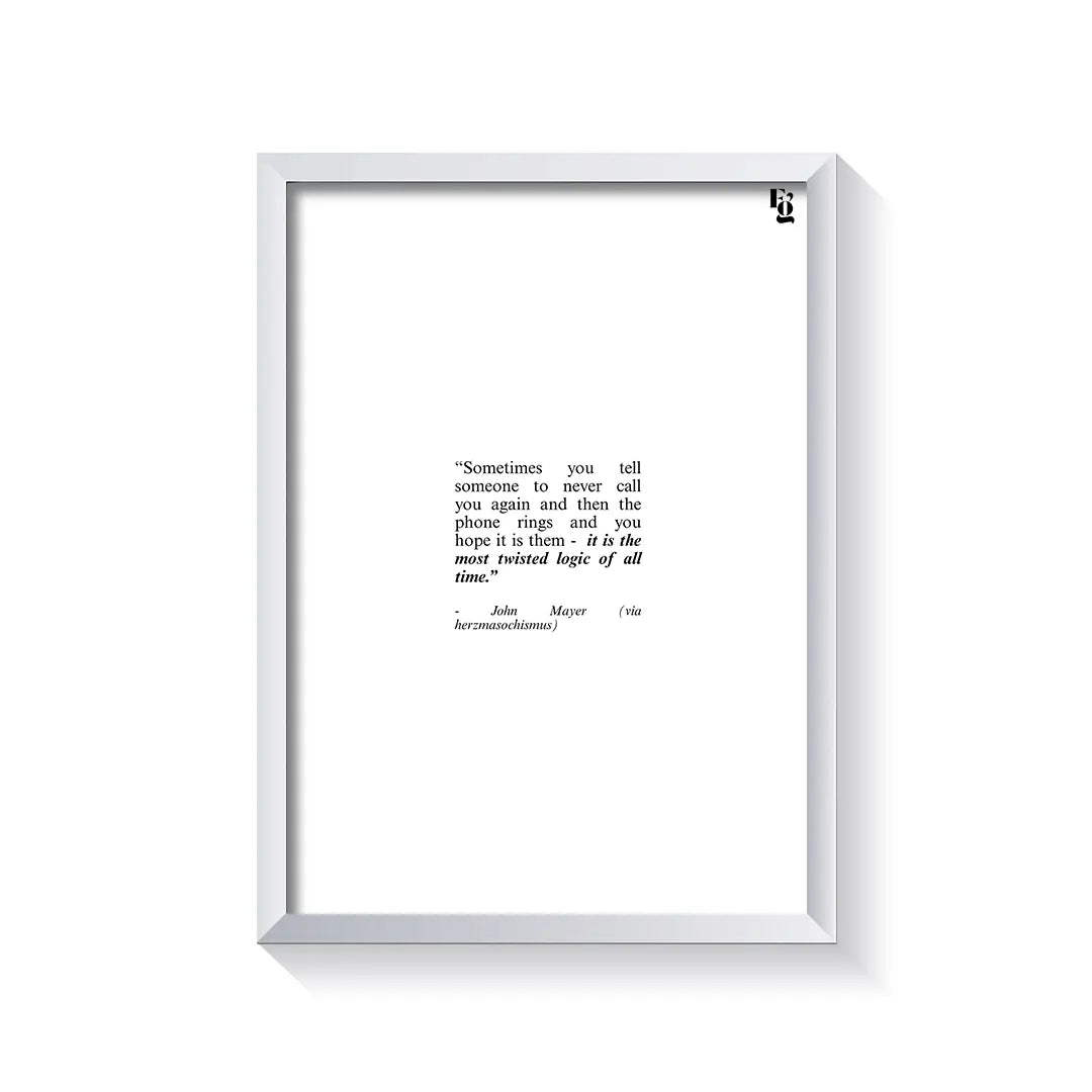 Twisted Logic Of All Time frame white