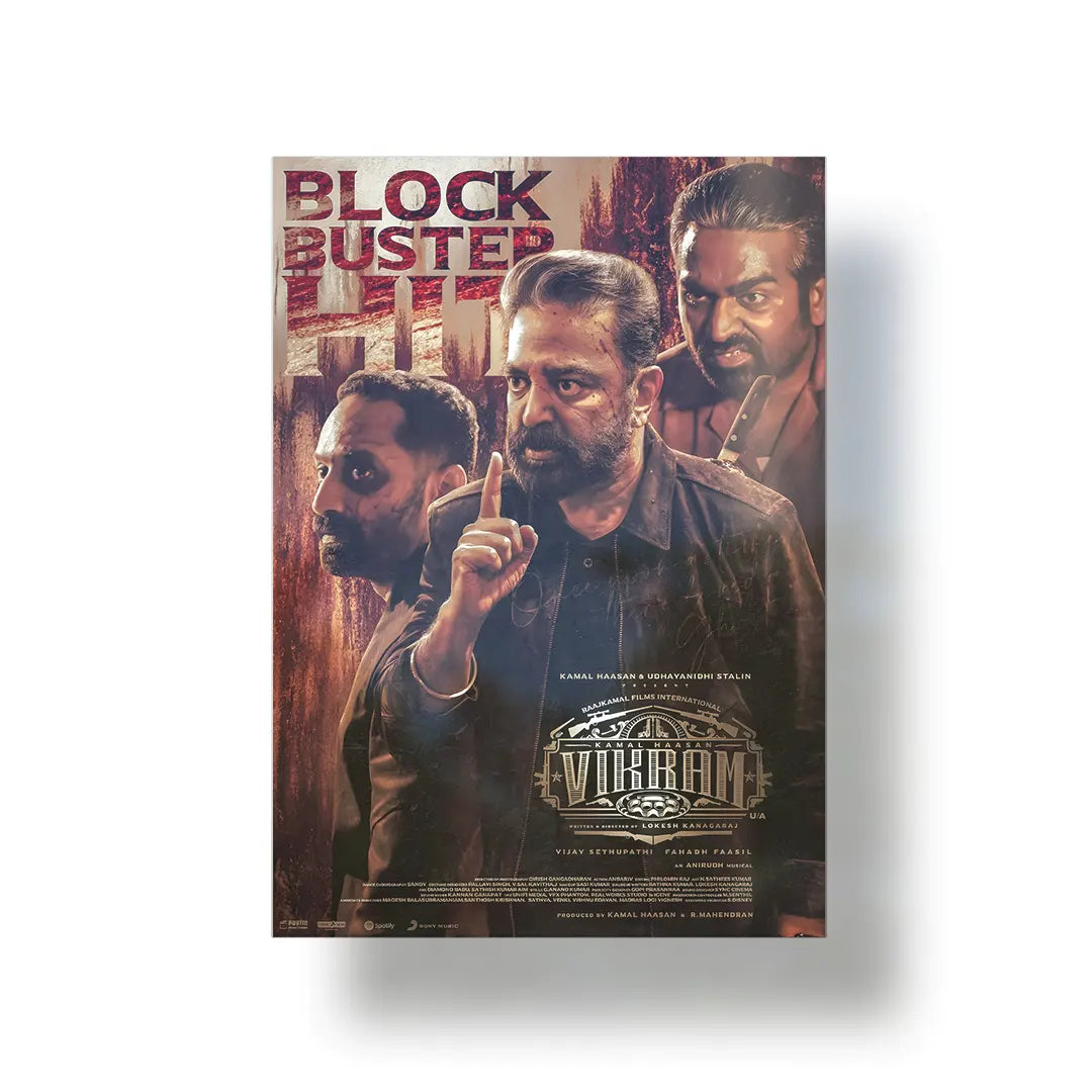 Vikram 2022 V2 Original Movie metal poster 1