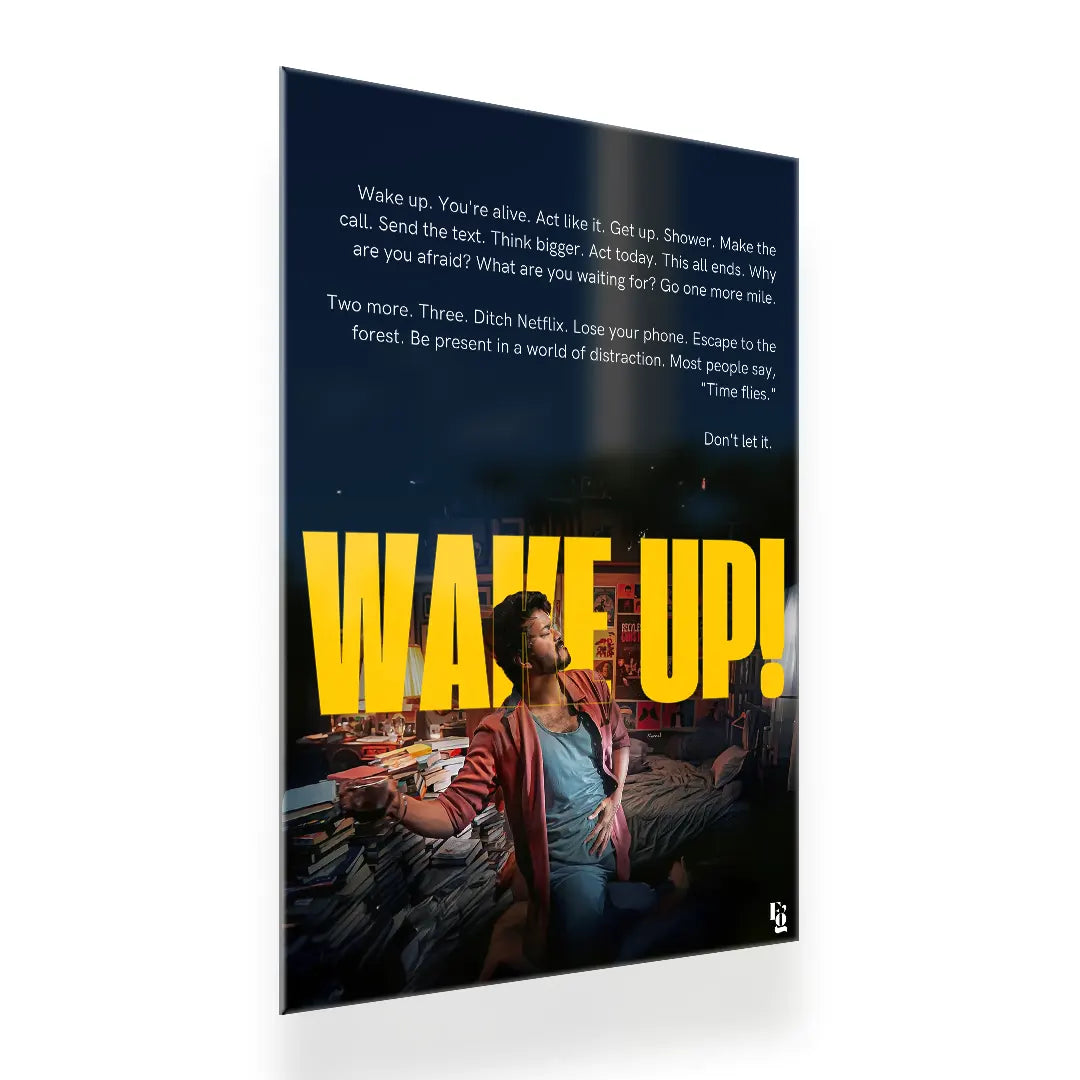 Wake up Master Vijay metal poster 2