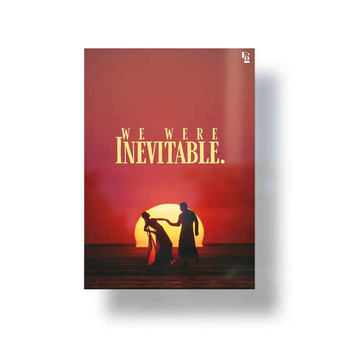We Are Inevitable Typography metal poster 1