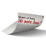 We were not lovers we were love Dear comrade art poster 2