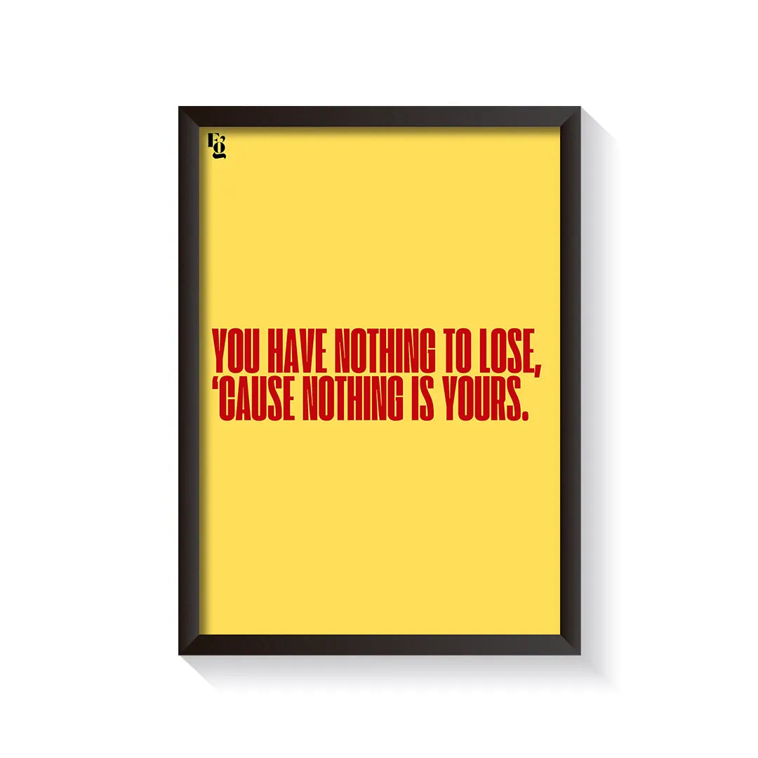What They Think Typography frame black