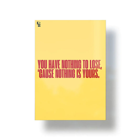 What They Think Typography metal poster 1
