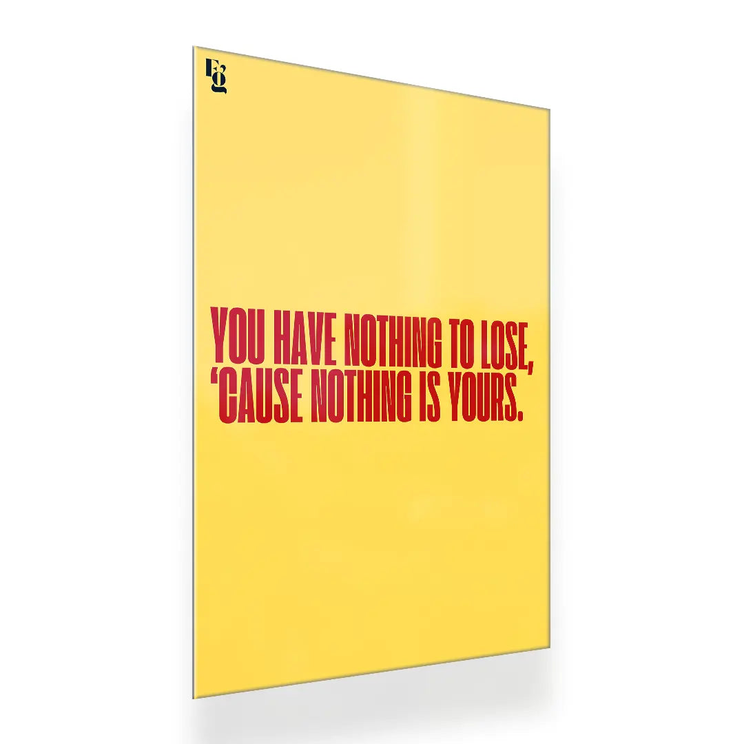 What They Think Typography metal poster 2