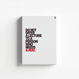 Who Needs A Hug Typography canvas 1