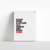 Who Needs A Hug Typography canvas 4