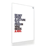 Who Needs A Hug Typography metal poster 2
