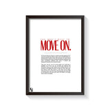 You Don't Have To Move On Typography frame black